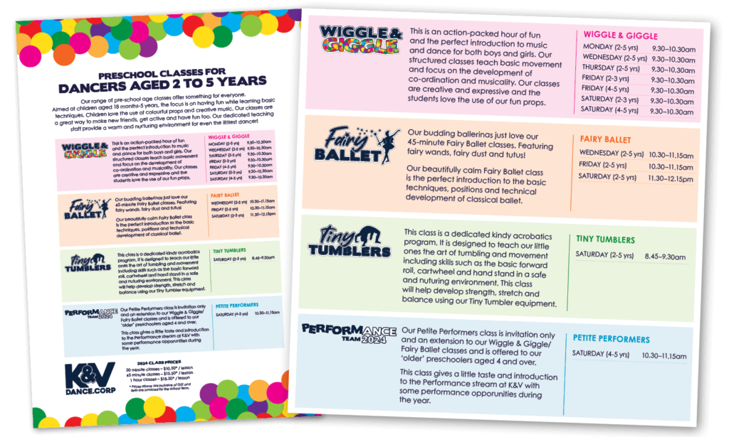 Wiggle & Giggle Timetable